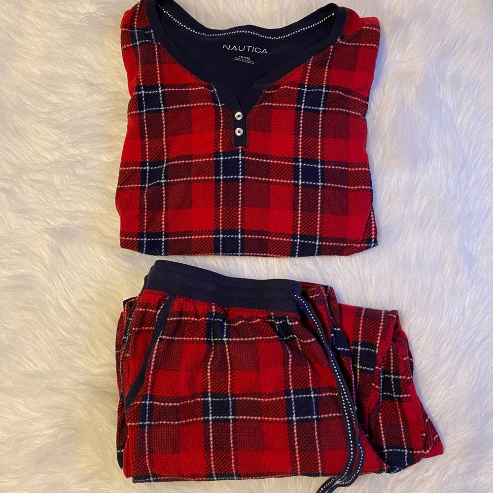 Nautica Women's Size XXL Plaid Pajama Set
